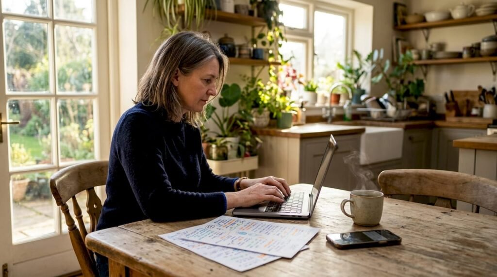 Woman working on local business promotion strategy