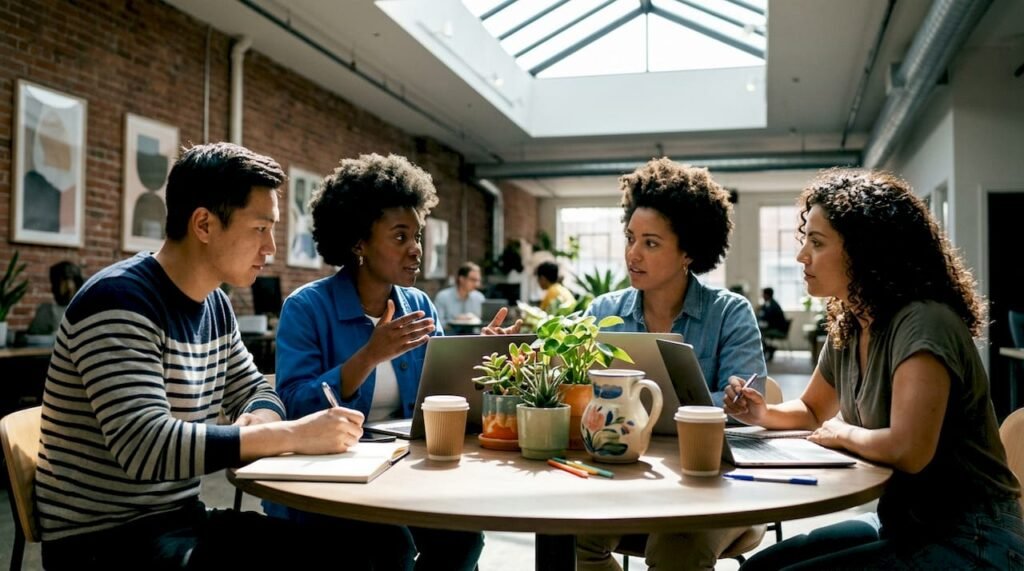 Team collaborating on content personalization strategy