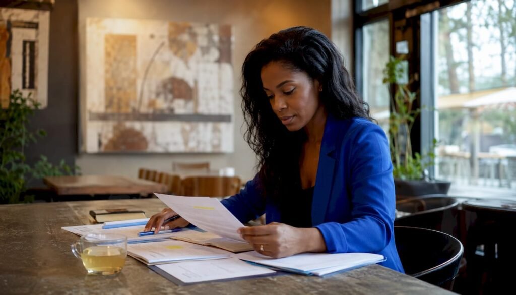 Woman planning video marketing strategies