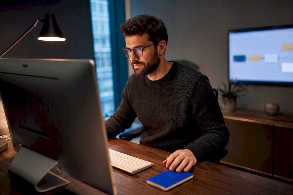 Specialist reviewing local business data pipeline