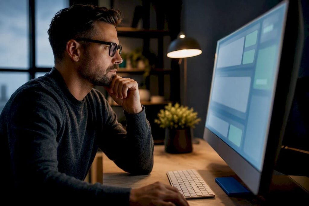Owner reviewing local business schema data